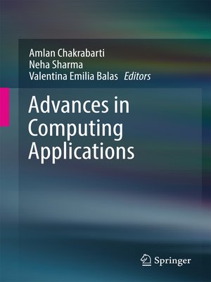 cover image of Advances in Computing Applications